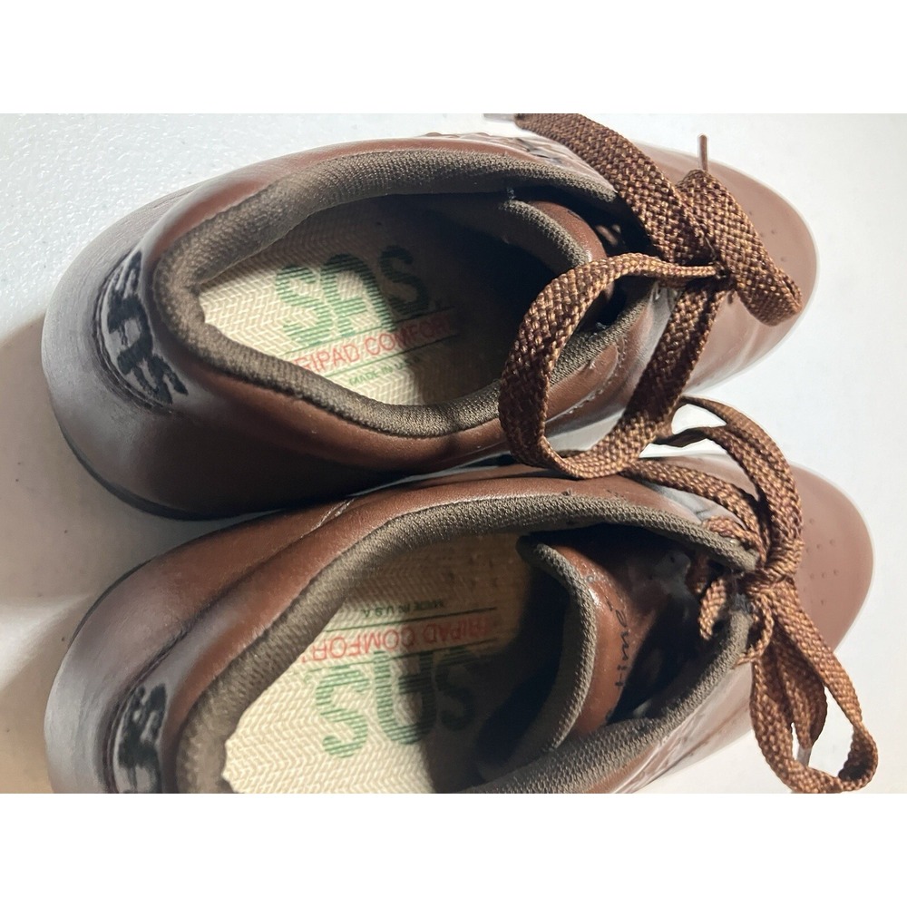 SAS Free Time Women 6.5N Narrow Width Brown Leather Walking Shoes Diabetic - Picture 7 of 10